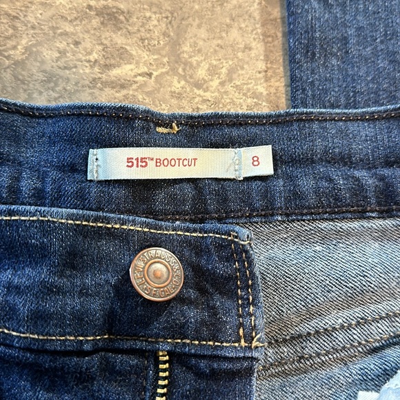 Levi's 515 Bootcut Dark Blue Jeans - Picture 4 of 6
